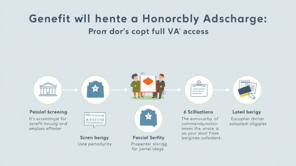 Action-oriented illustration showing how to apply benefits After Honorable Discharge: Full VA Access