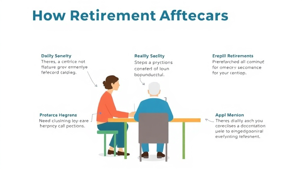 Process flow illustration for putting how Retirement Affects Your Benefits into action