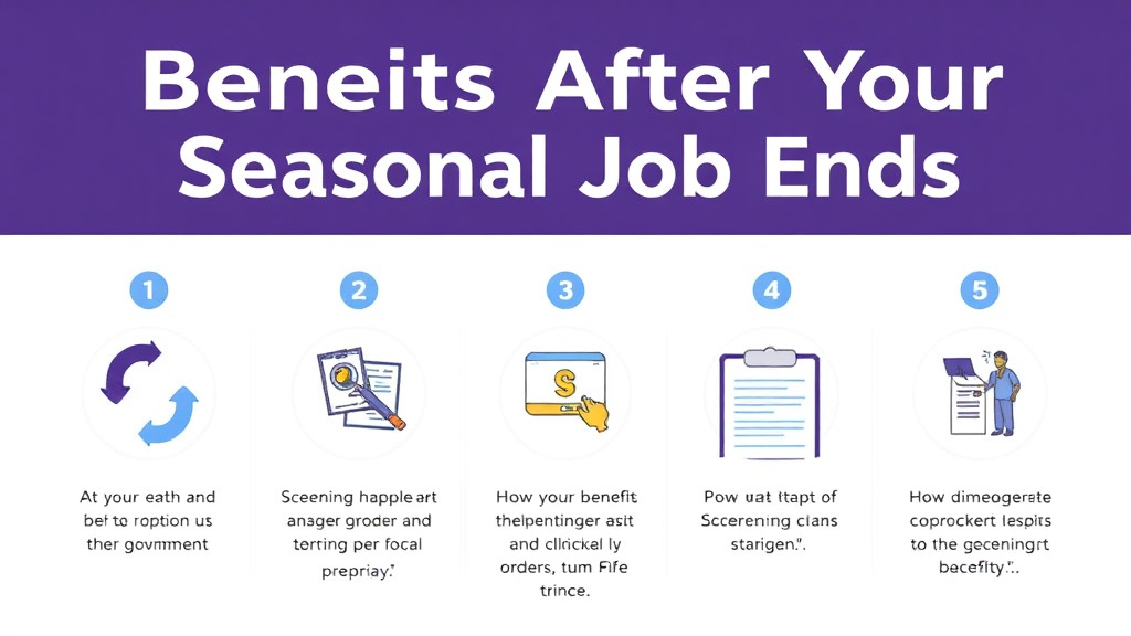 Action-oriented illustration showing how to apply benefits After Your Seasonal Job Ends
