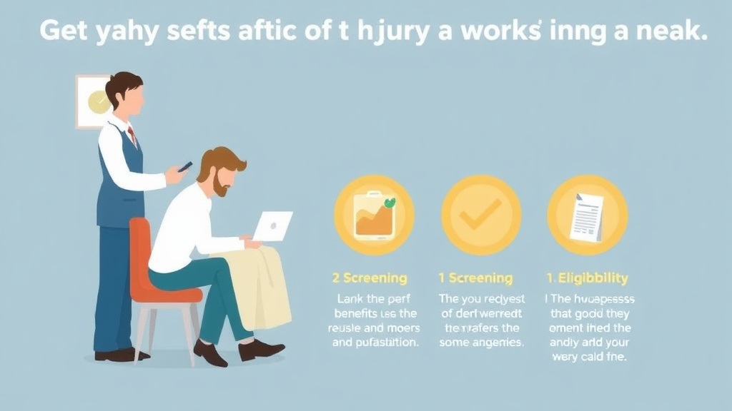 Process flow illustration for putting benefits After a Work Injury: Workers Comp and More into action