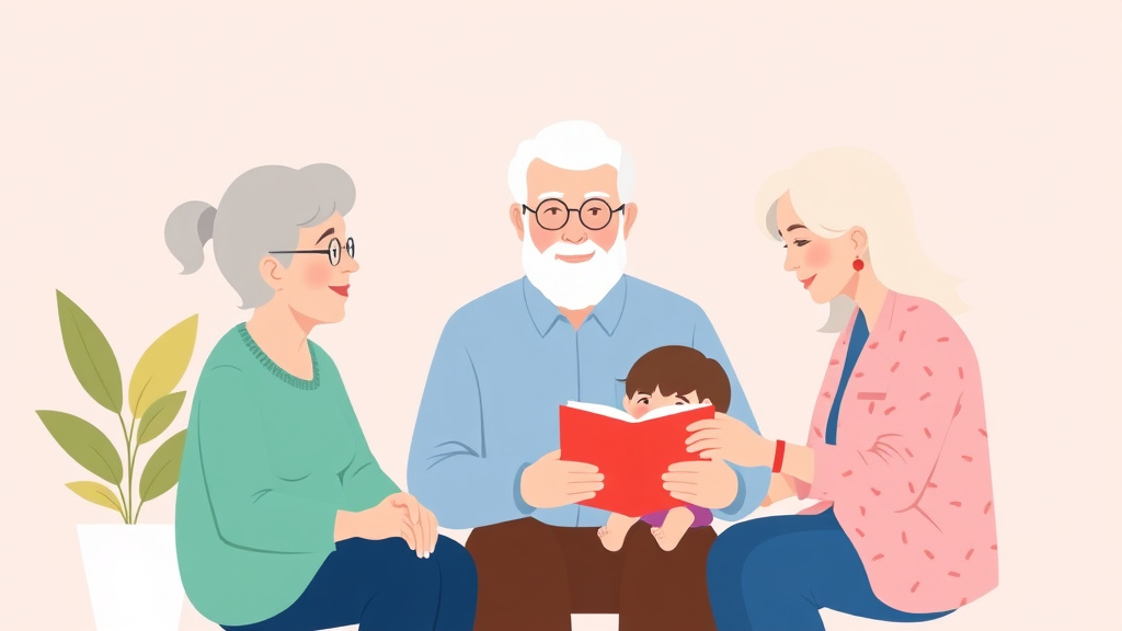 Visual overview of benefits When a Grandparent Takes Custody of Grandchildren with key concepts highlighted