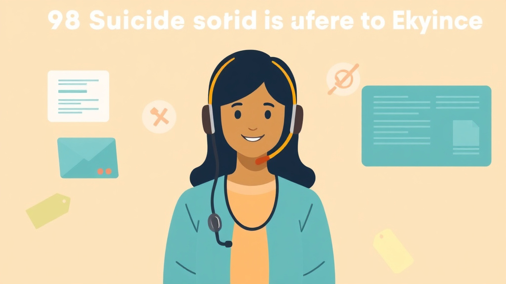 Visual overview of 988 Suicide and Crisis Lifeline Services Guide with key concepts highlighted