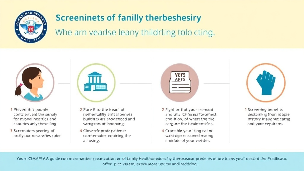 Process flow illustration for putting CHAMPVA Healthcare Guide for Veteran Family Members into action