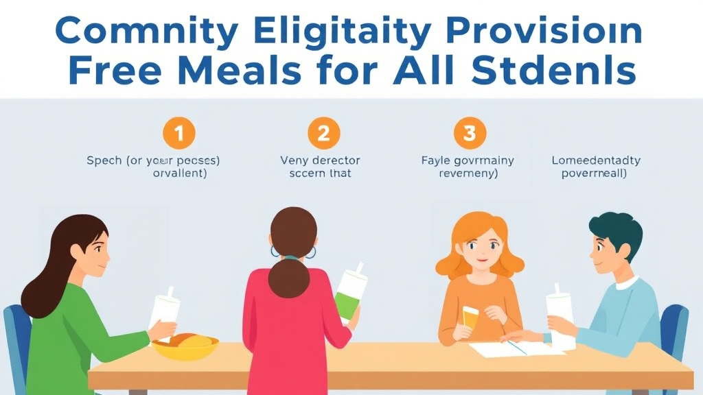 Process flow illustration for putting community Eligibility Provision: Free Meals for All Students into action