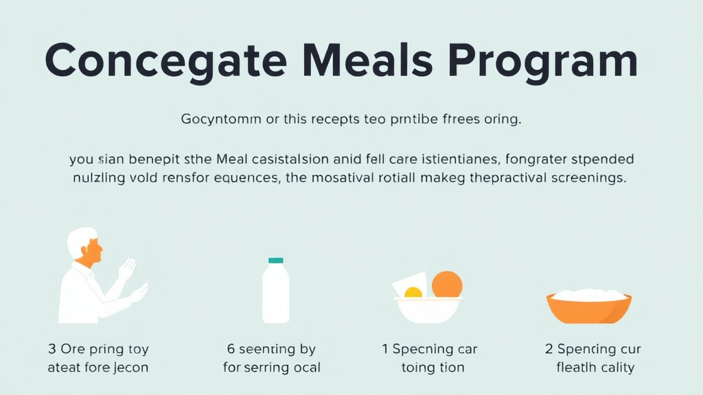 Practical checklist visual for congregate Meals Program: Free Meals at Senior Centers