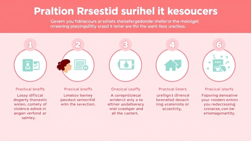 Process flow illustration for putting domestic Violence Shelter Resources and Benefit Access into action