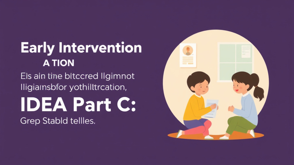 Visual overview of early Intervention Services (IDEA Part C) Guide with key concepts highlighted