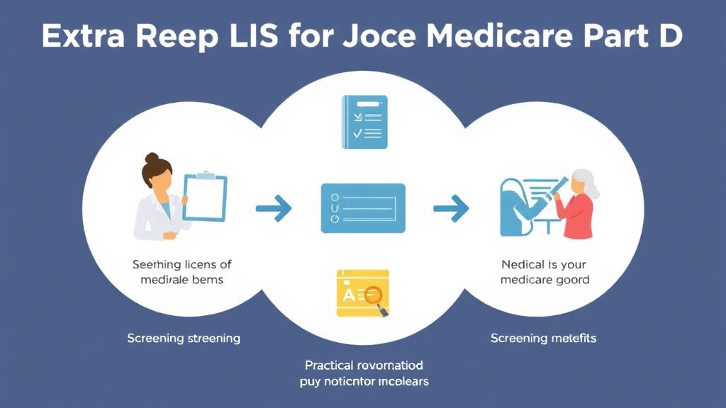 Process flow illustration for putting extra Help (LIS) for Medicare Part D: How to Get Prescription Discounts into action