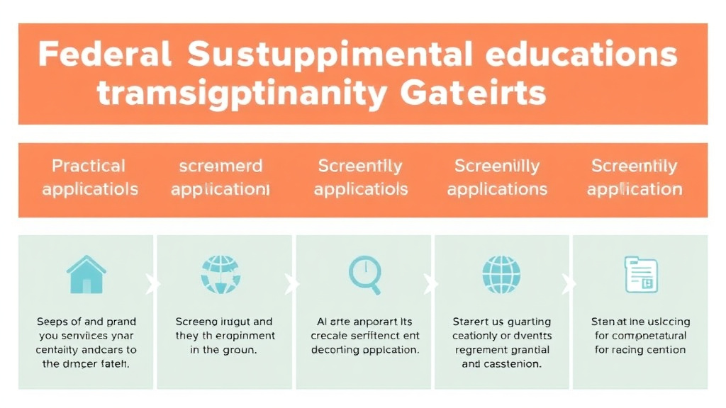 Process flow illustration for putting federal Supplemental Educational Opportunity Grants (FSEOG) into action