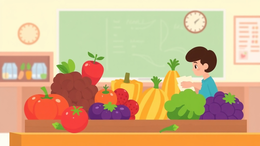 Clear illustration of fresh Fruit and Vegetable Program for Schools with supporting details