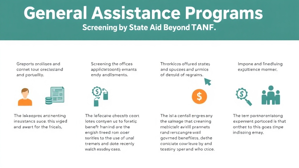 Practical checklist visual for general Assistance Programs by State: Cash Aid Beyond TANF