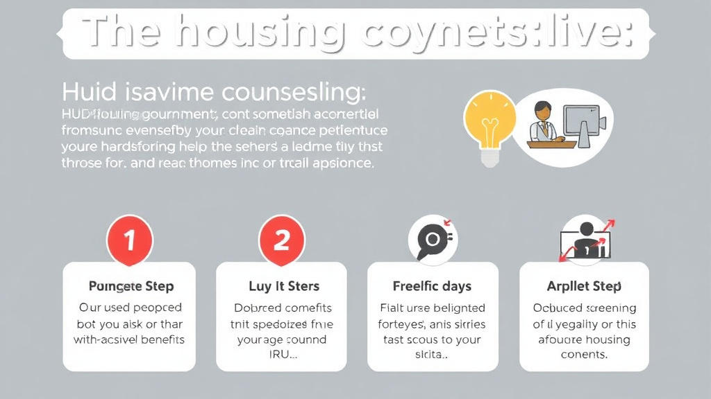 Process flow illustration for putting HUD Housing Counseling: Free Help for Homebuyers and Renters into action