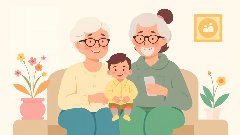 Conceptual diagram showing how kinship Care Benefits: Help for Grandparents Raising Grandchildren works in practice