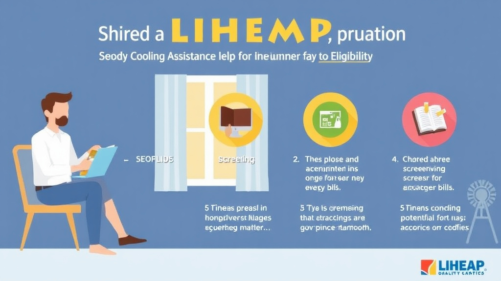 Practical checklist visual for LIHEAP Cooling Assistance: Help Paying Summer Energy Bills