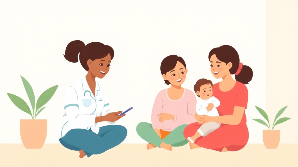 Clear illustration of nurse-Family Partnership Program: Home Visits for New Moms with supporting details