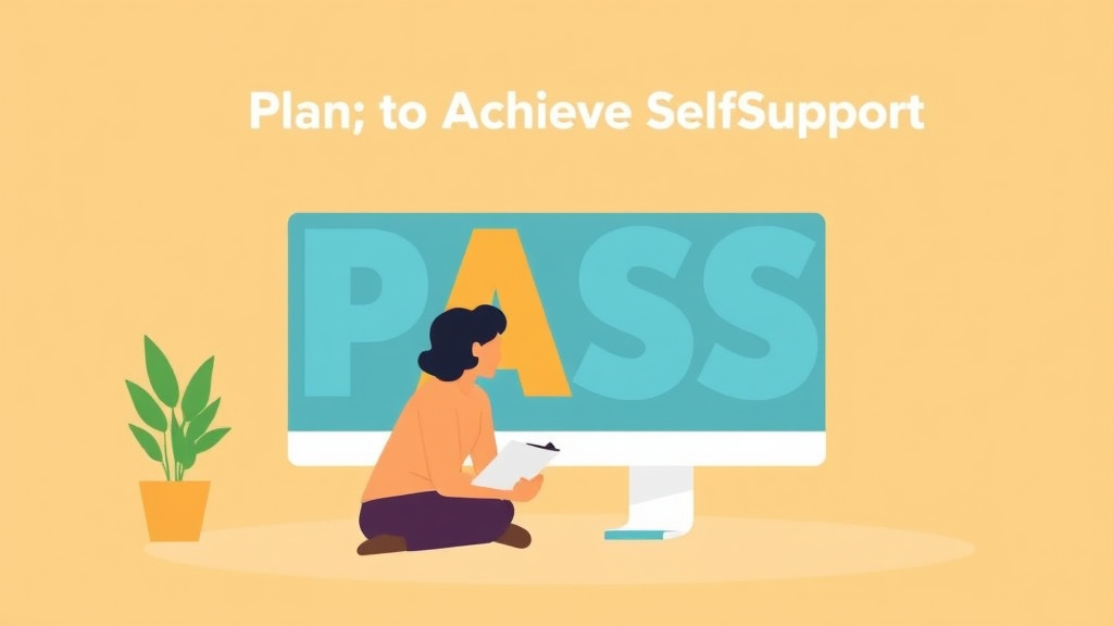 Visual overview of plan to Achieve Self-Support (PASS) for SSI Recipients with key concepts highlighted