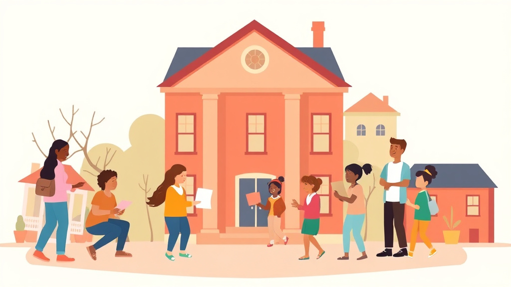 A professional illustration depicting promise Neighborhoods Program Guide: Community Education