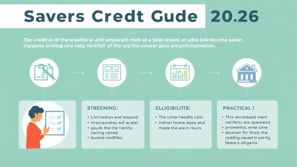 Step-by-step visual guide for implementing saver's Credit Guide 2026: Tax Credit for Low-Income Savers
