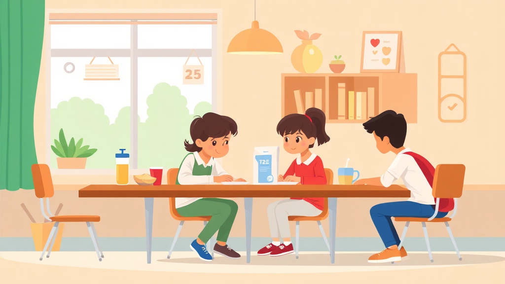 Visual overview of school Breakfast Program Guide: Free Meals for Students with key concepts highlighted