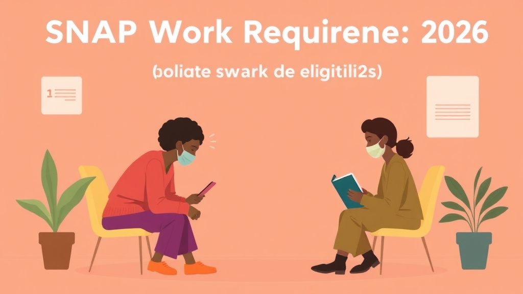 Clear illustration of SNAP Work Requirements 2026: Who Must Work to Keep Benefits with supporting details