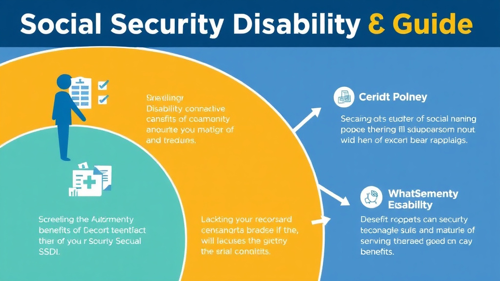 Action-oriented illustration showing how to apply social Security Disability (SSDI) Guide: Benefits and Application