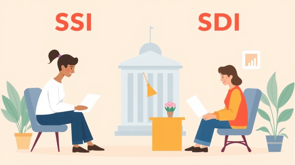 A professional illustration depicting SSI vs SSDI: Key Differences and Which One Is Right for You