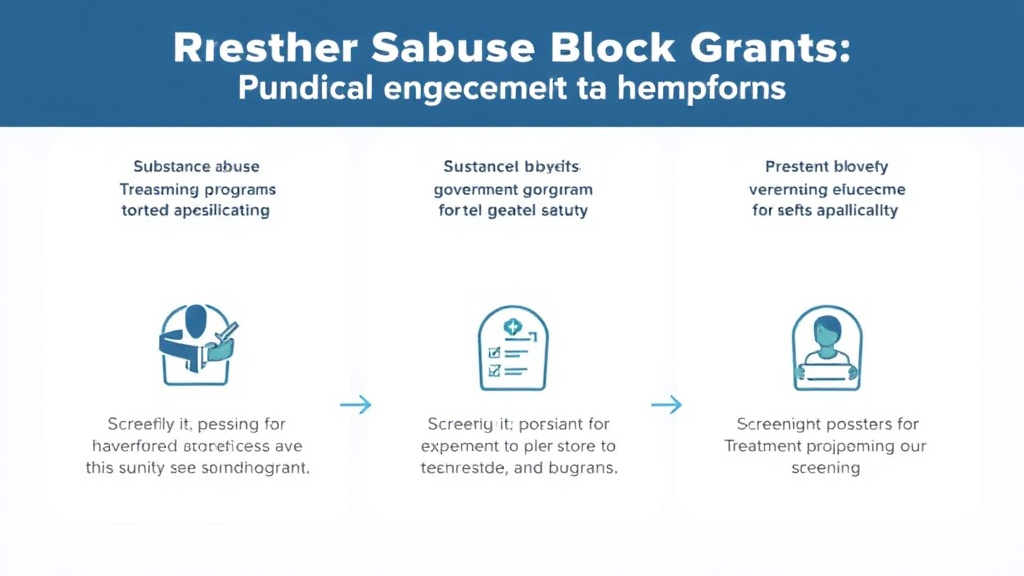 Step-by-step visual guide for implementing substance Abuse Block Grants: Funding for Treatment Programs