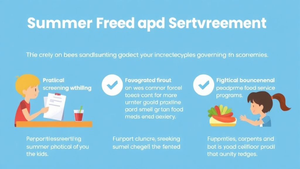 Step-by-step visual guide for implementing summer Food Service Program: Free Meals for Kids