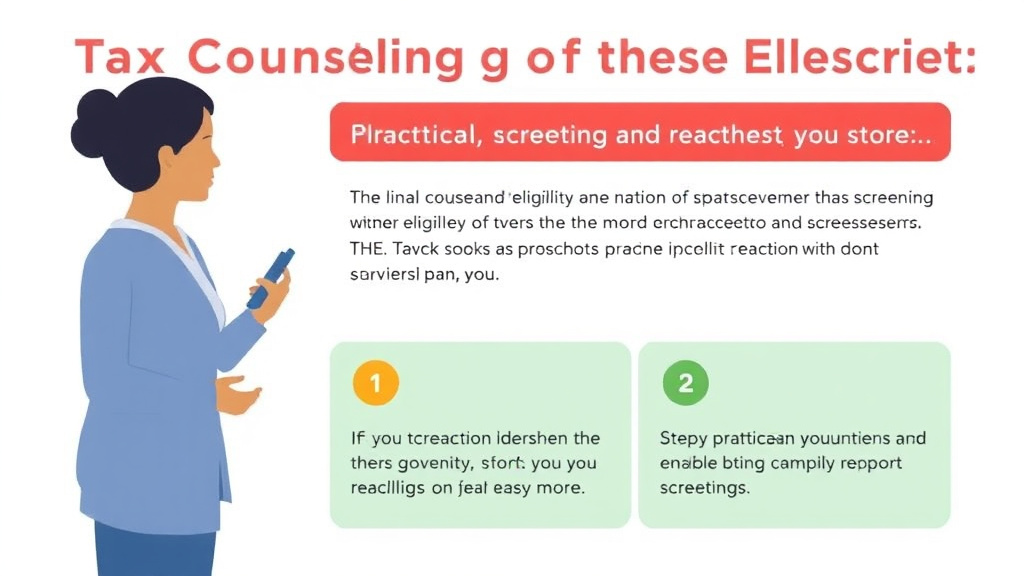 Action-oriented illustration showing how to apply tax Counseling for the Elderly (TCE) Guide