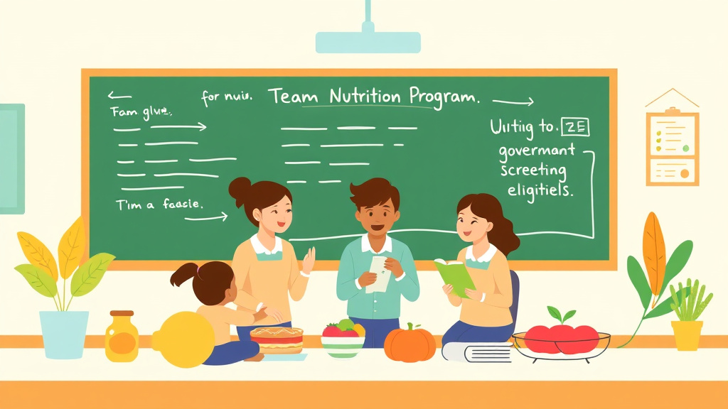 Visual overview of team Nutrition Program: Nutrition Education in Schools with key concepts highlighted