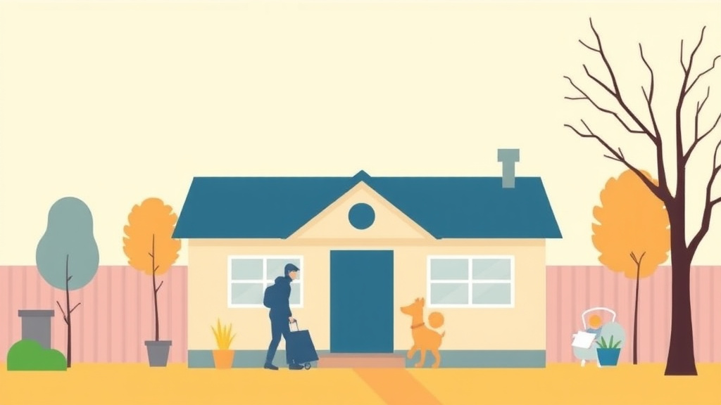 A professional illustration depicting transitional Housing Program Guide: Temporary Shelter