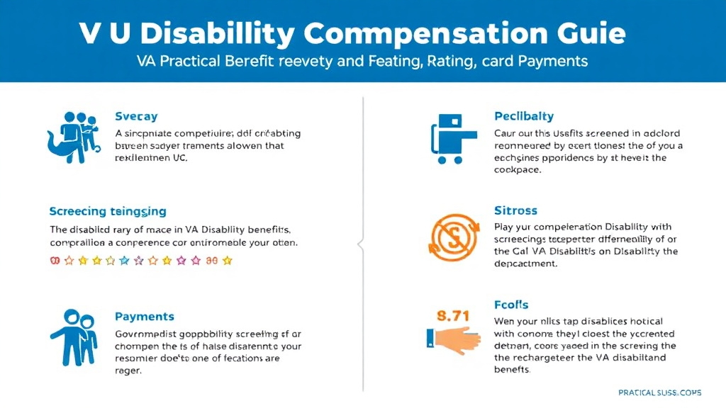 Practical checklist visual for VA Disability Compensation Guide: Ratings and Payments