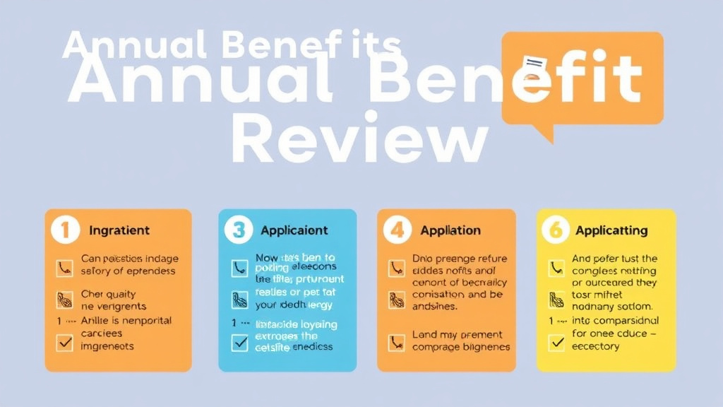 Process flow illustration for putting annual Benefit Review Checklist: Are You Getting Everything? into action