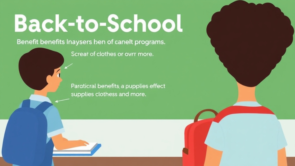 Hands-on guide visualization for back-to-School Benefit Programs: Supplies, Clothes, and More