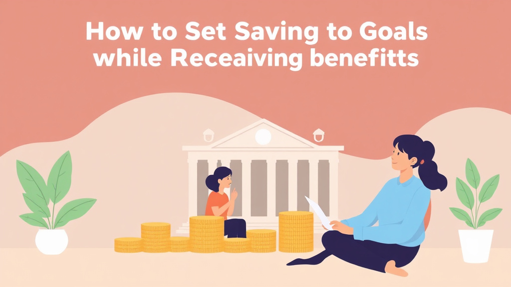 Educational graphic covering the essentials of set Savings Goals While Receiving Benefits