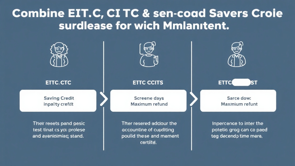 Real-world application diagram for combine EITC, CTC, and Saver's Credit for Maximum Refund