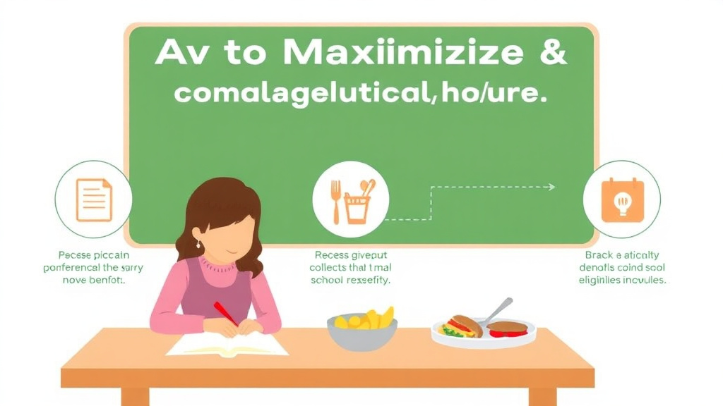 Action-oriented illustration showing how to apply maximize Free School Meal Benefits for Your Family