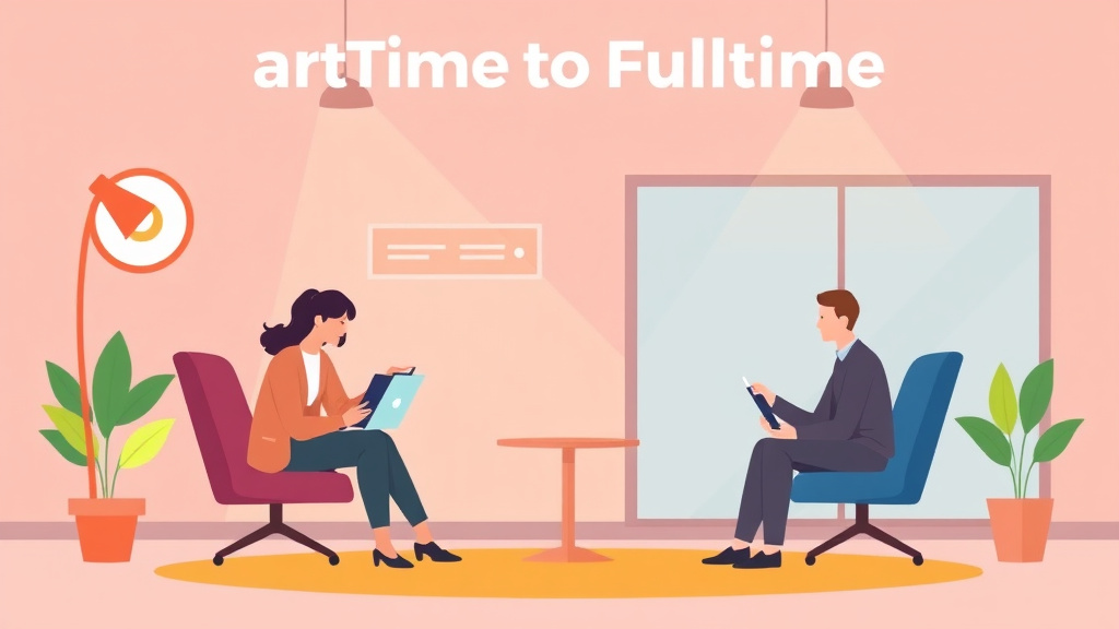 An informative visual explaining part-Time to Full-Time Benefit Transition Strategy for beginners and professionals