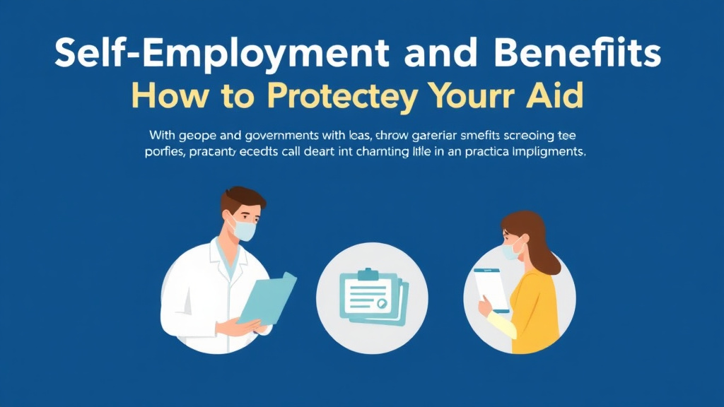 Action-oriented illustration showing how to apply self-Employment and Benefits: How to Protect Your Aid