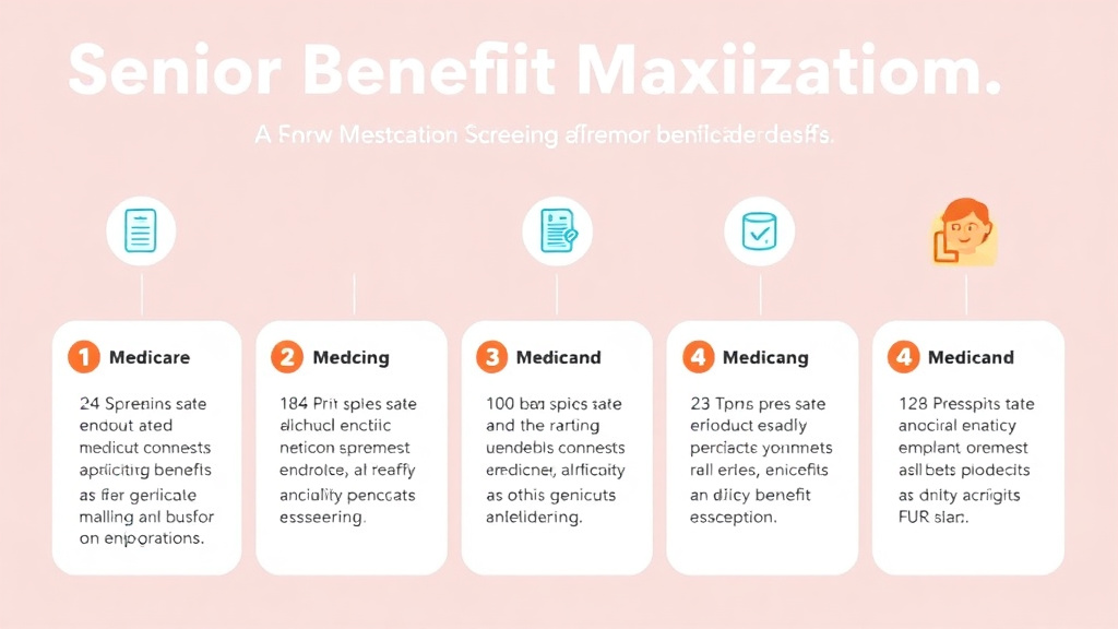 Practical workflow diagram for senior Benefit Maximization: Medicare, Medicaid, SNAP, and More