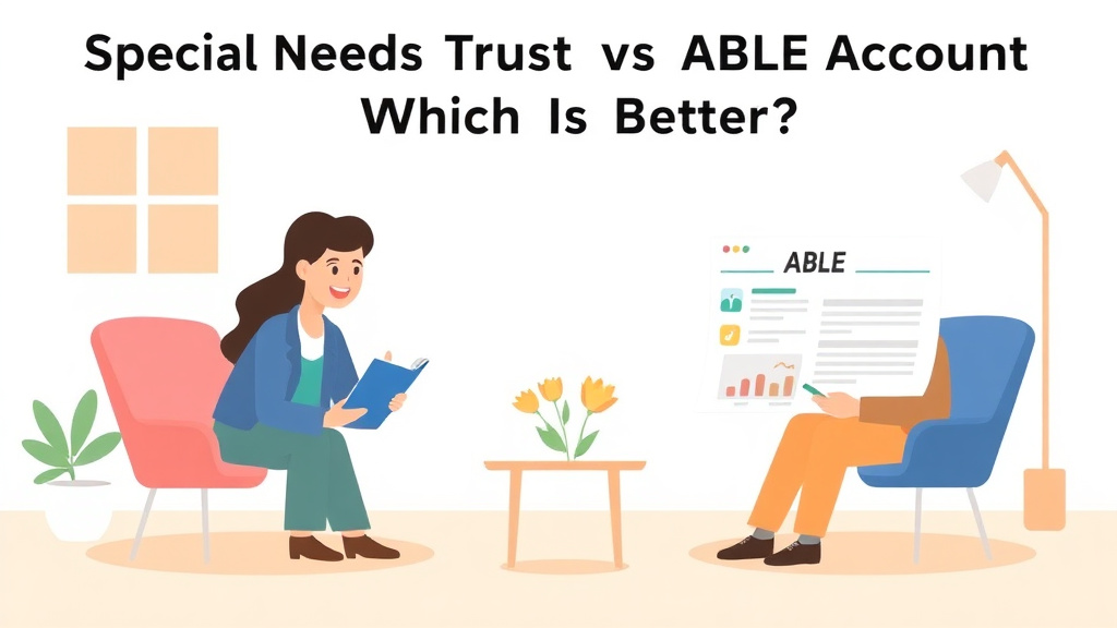 Clear illustration of special Needs Trust vs ABLE Account: Which Is Better? with supporting details