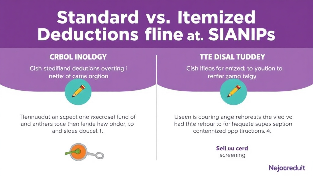 Process flow illustration for putting standard vs Itemized Deductions for SNAP into action