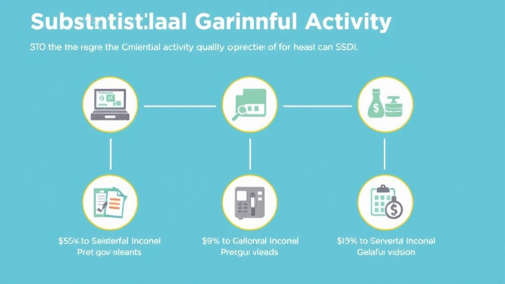 Practical checklist visual for substantial Gainful Activity Guide: Income Limits for SSDI
