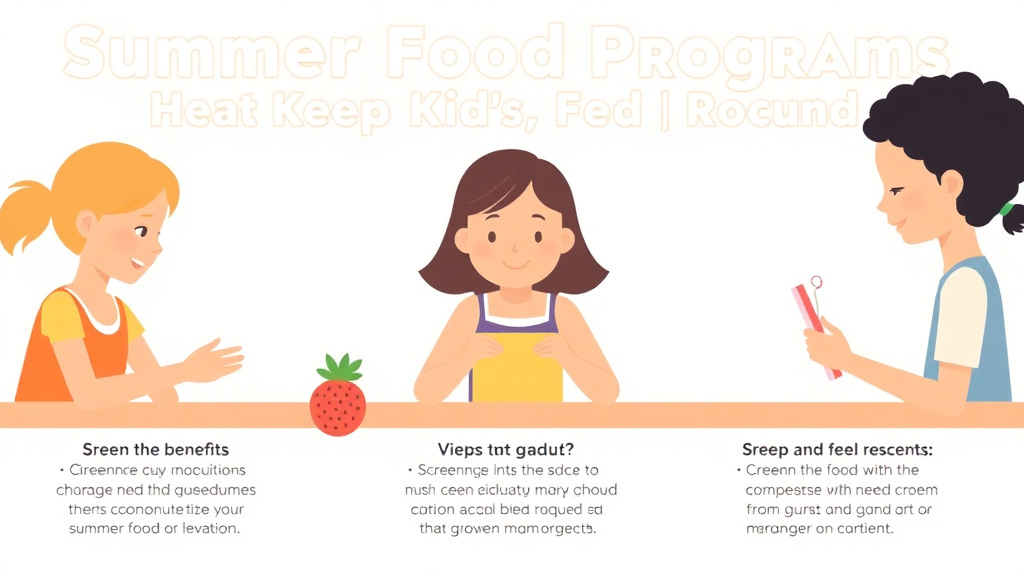 Process flow illustration for putting summer Food Programs Strategy: Keep Kids Fed Year-Round into action