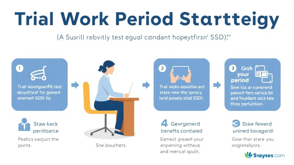Real-world application diagram for trial Work Period Strategy: Test Employment Without Losing SSDI
