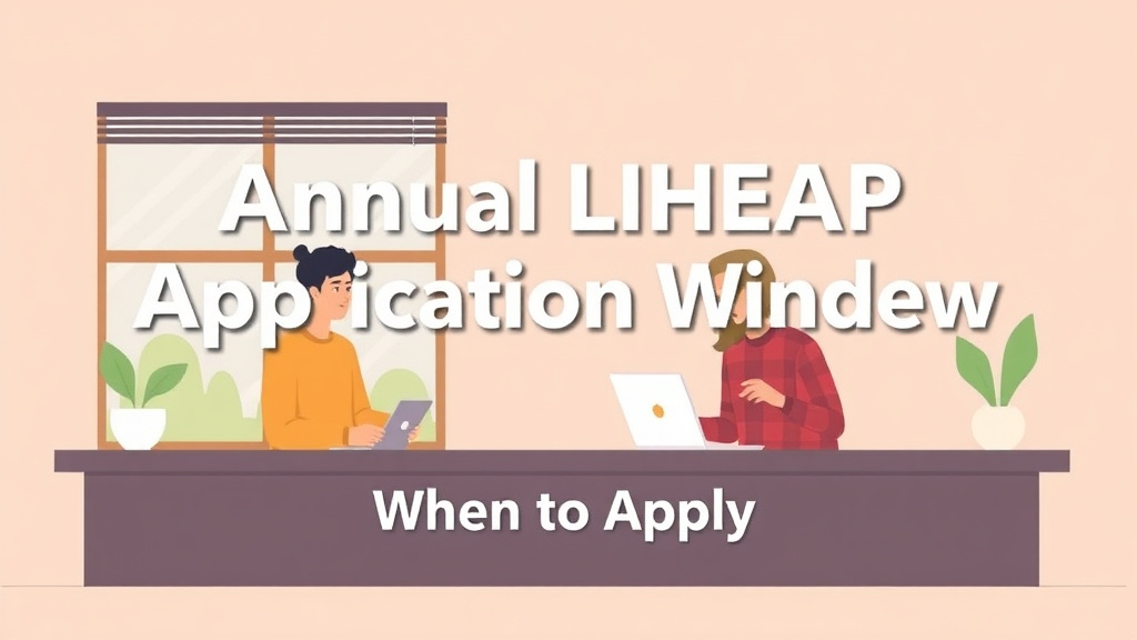 Educational graphic covering the essentials of annual LIHEAP Application Window: When to Apply