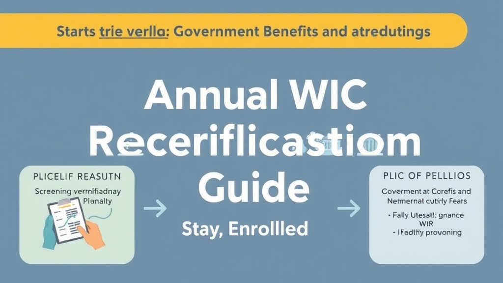 Action-oriented illustration showing how to apply annual WIC Recertification Guide: Stay Enrolled