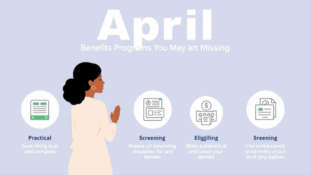 Step-by-step visual guide for implementing april Benefits Awareness: Programs You May Be Missing