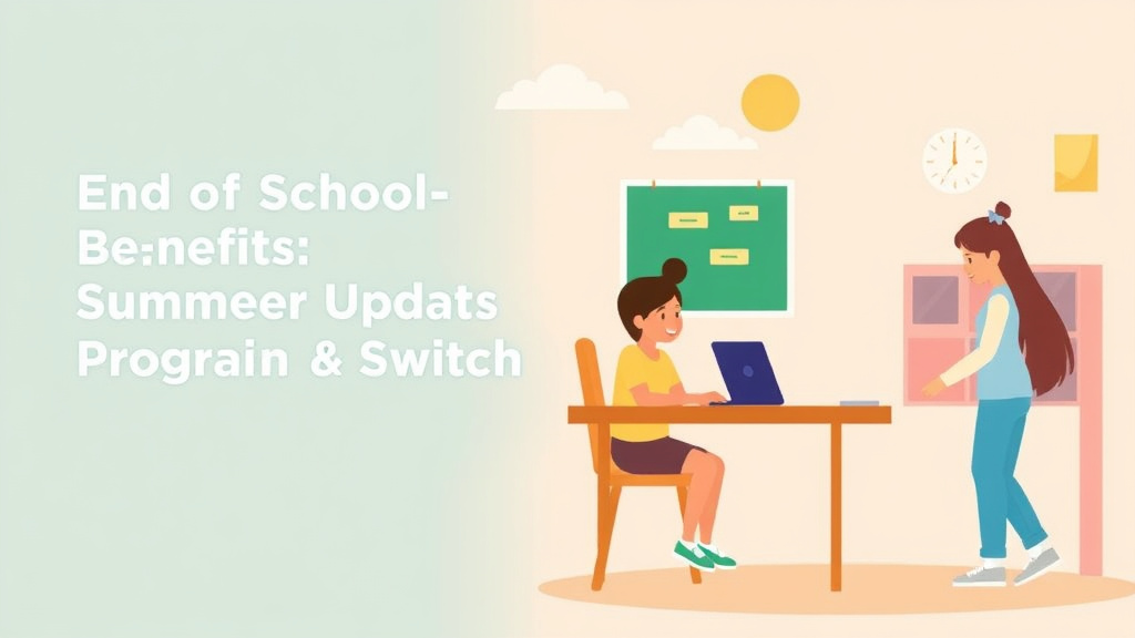 Conceptual diagram showing how end of School Year Benefits Update: Summer Program Switch works in practice