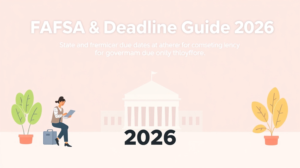 A professional illustration depicting FAFSA Deadline Guide 2026: State and Federal Due Dates